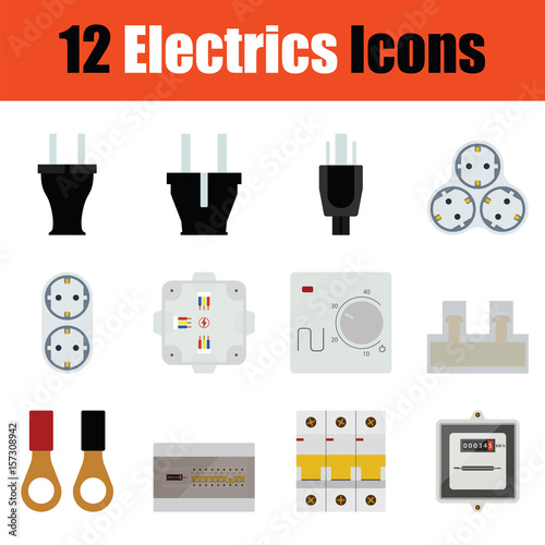 Electrics icon set
