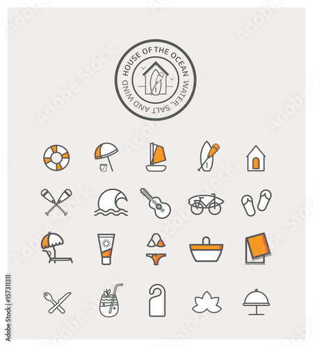 pictogrammes, icônes, identité, gîte, hôtel, hébergement, vacances, tourisme