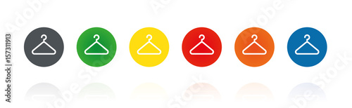 Kleiderbügel - Farbige Buttons