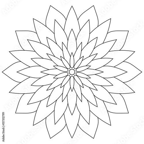 Floral mandala. Oriental round ornament decoration. Page