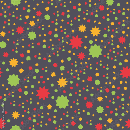 Seamless texture with abstract flowers in colors