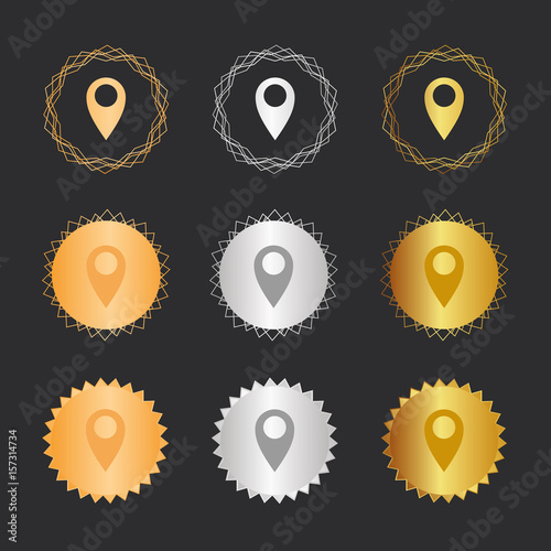 Navigation Marker - Bronze, Silber, Gold Medaillen