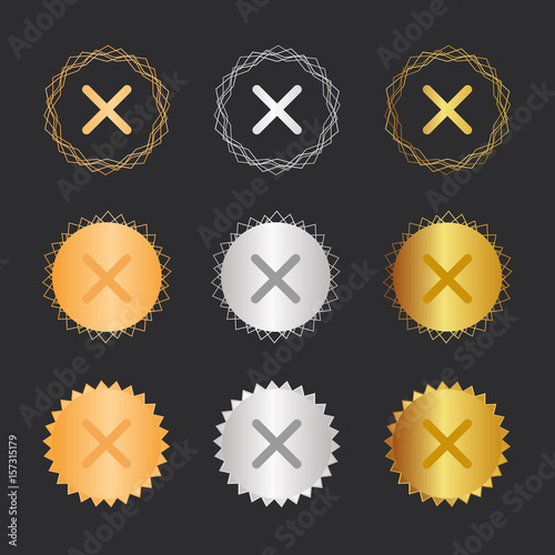 Kreuz - Bronze, Silber, Gold Medaillen