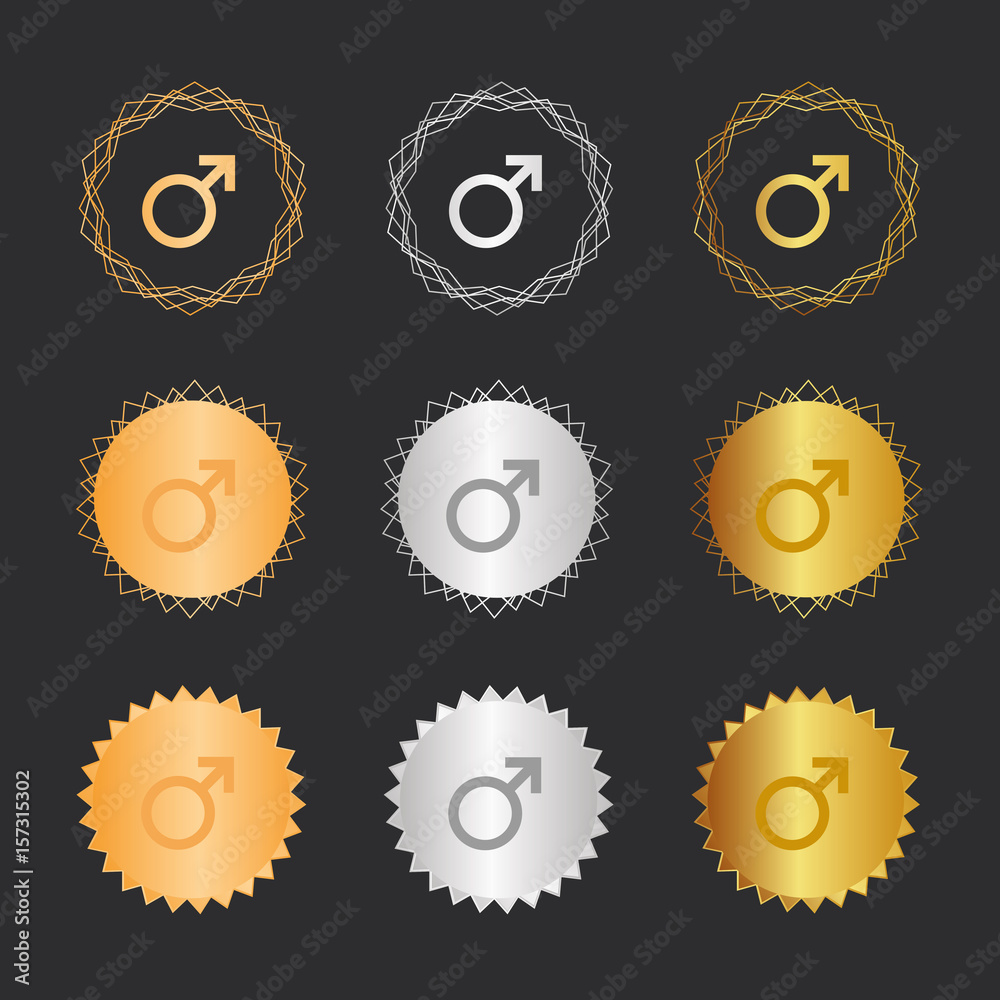 Männlich Geschlecht - Bronze, Silber, Gold Medaillen Männlich Geschlecht - Bronze, Silber, Gold Medaillen