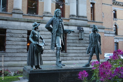 Ludvig Holberg statue monument Oslo Norway  photo