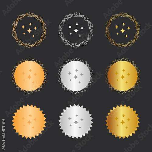 Glitzer - Bronze, Silber, Gold Medaillen