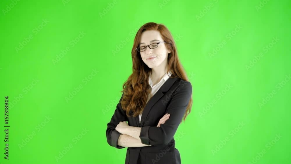 caucasian woman studio greenscreen isolated sexy skinny 20s 4k business caucasian woman studio greenscreen isolated sexy skinny 20s 4k business