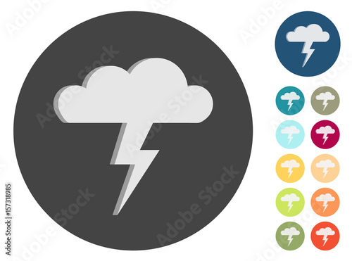 3D Icons - Gewitterwolke