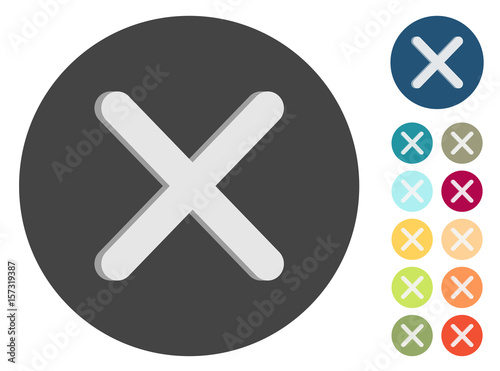 3D Icons - Kreuz - Falsch