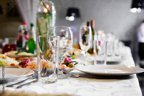 Served table in restaurant © protivnica