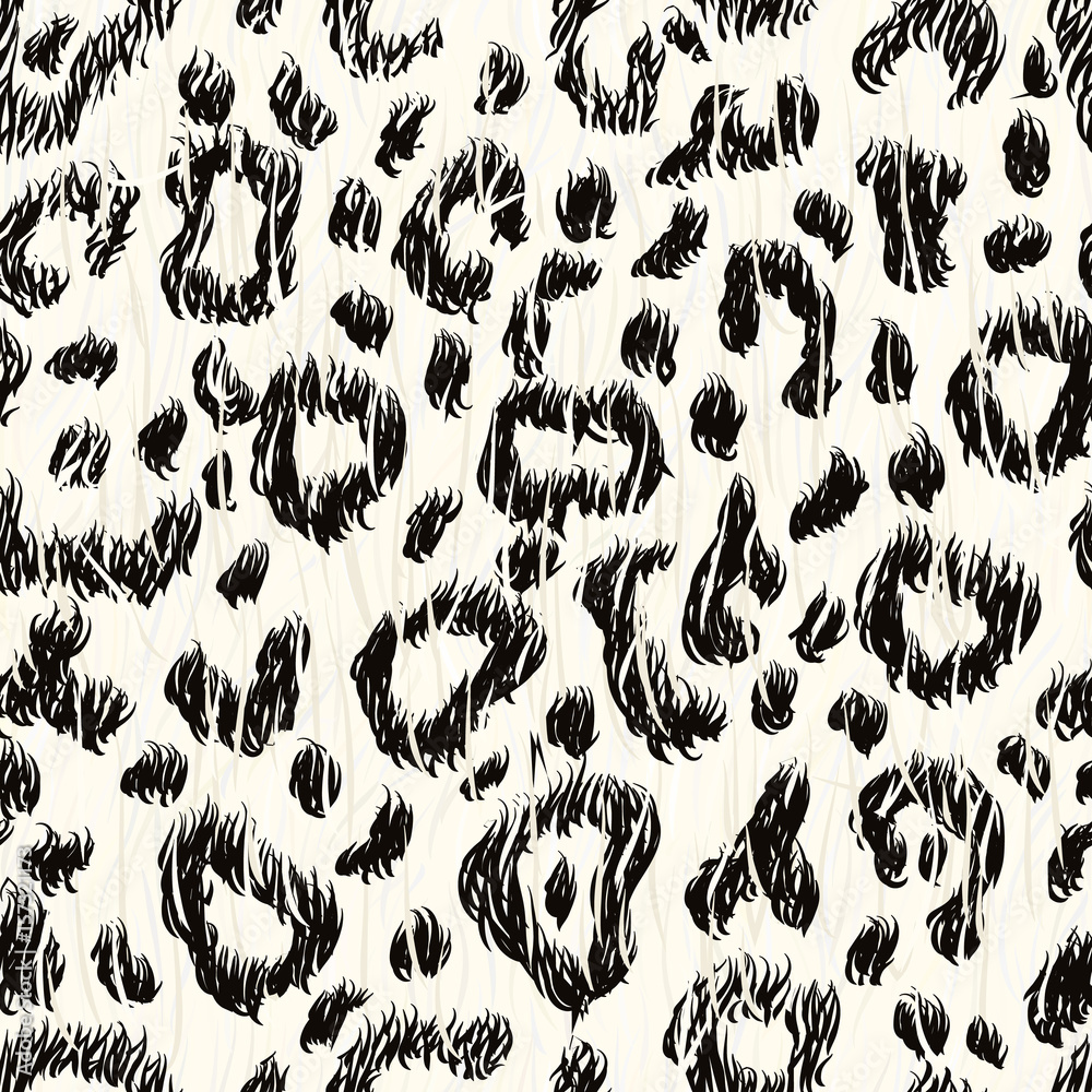 Fototapeta premium Bright snow leopard skin seamless pattern