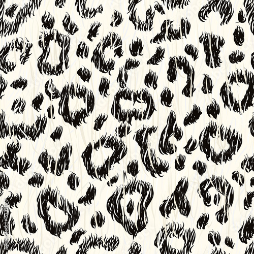 Bright snow leopard skin seamless pattern