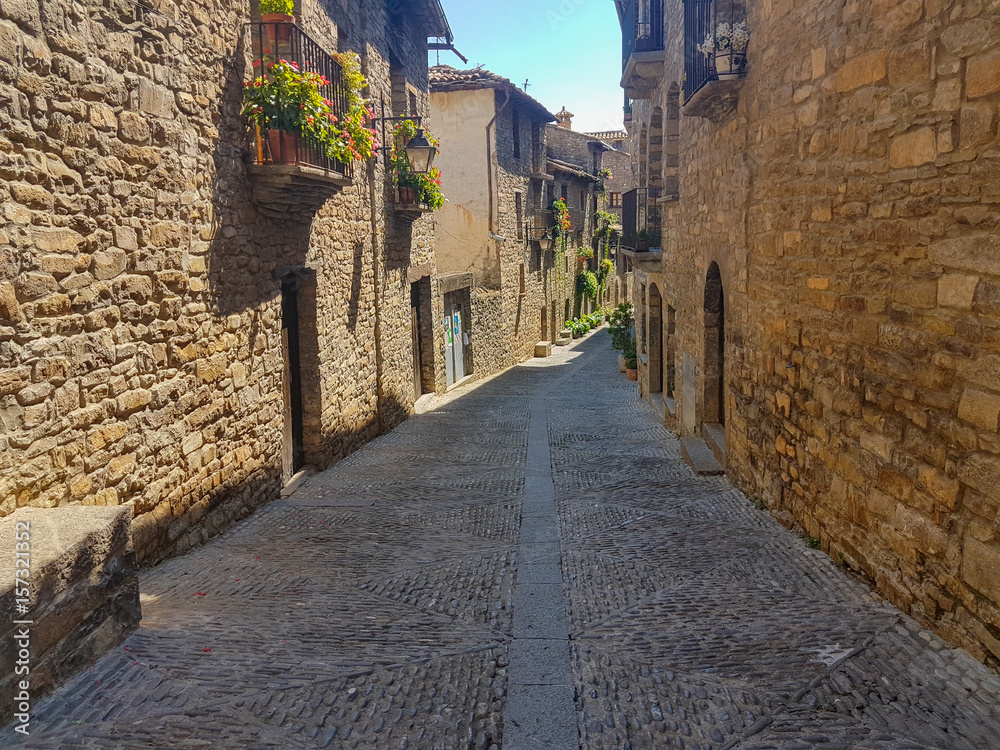 Medieval village of the Pyrenees Ainsa, Spain