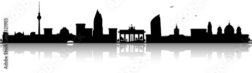 Berlin Skyline Silhouette schwarz