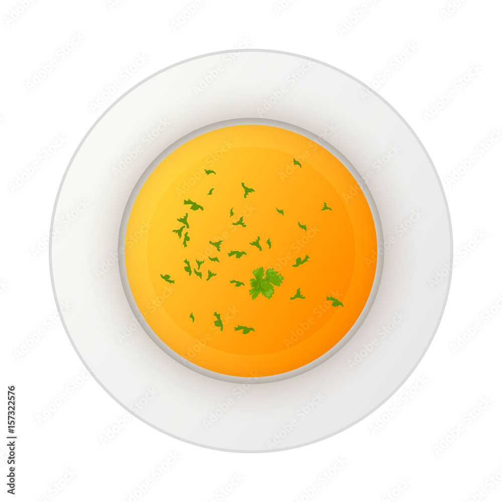 Colorful soup icon isolated on white