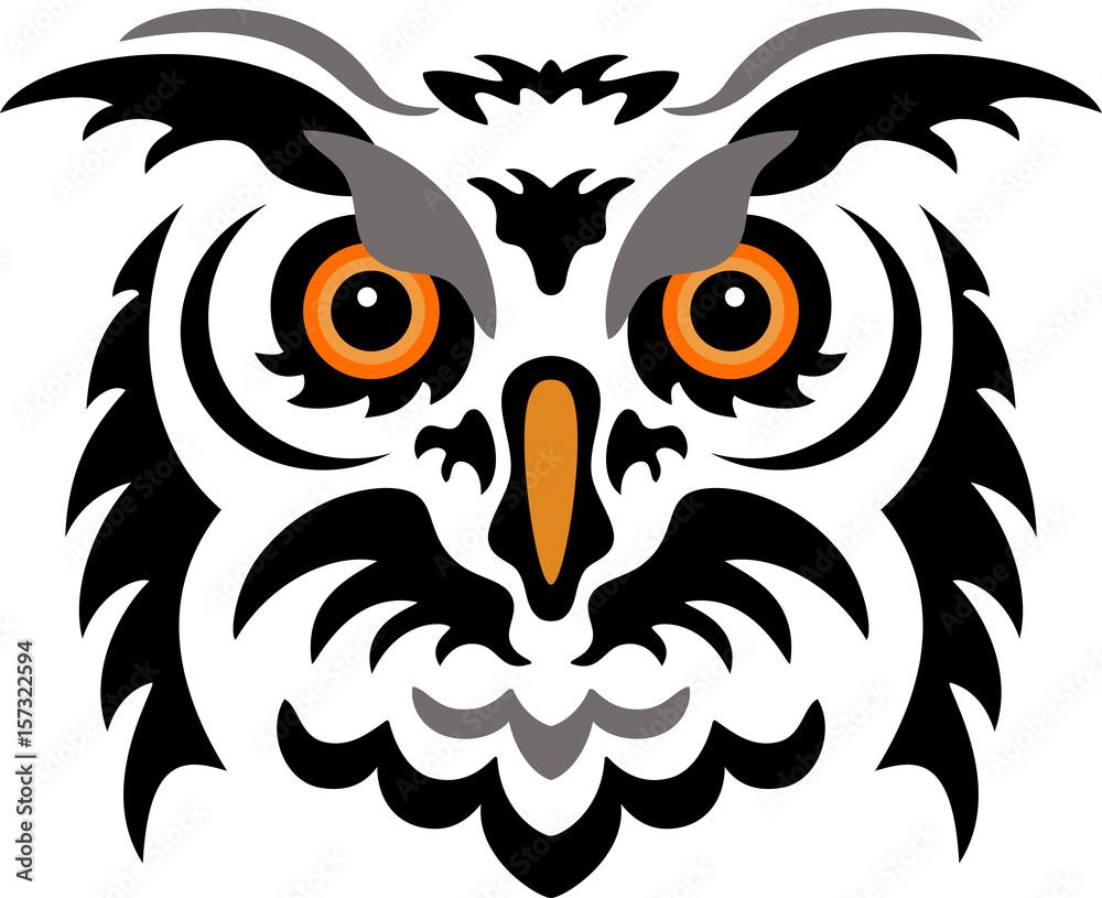 Fototapeta premium Owl tattoo