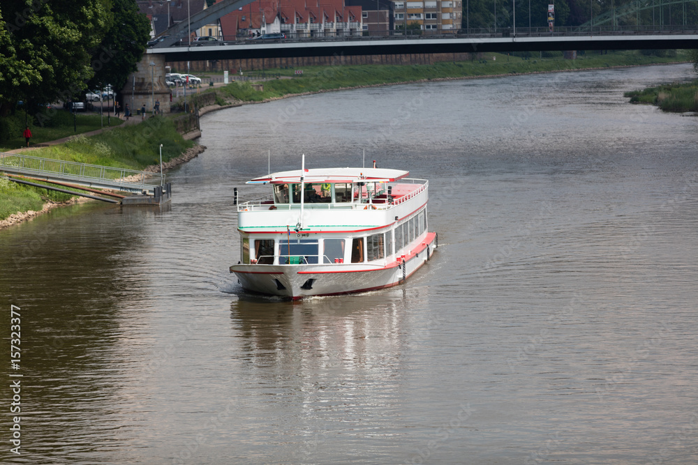 Boot auf der Weser, Minden, NRW, Deutschland