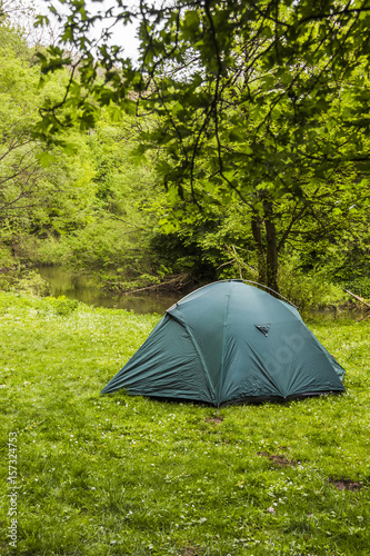 green tourist tent