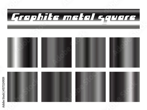 Black graphite gradient square set
