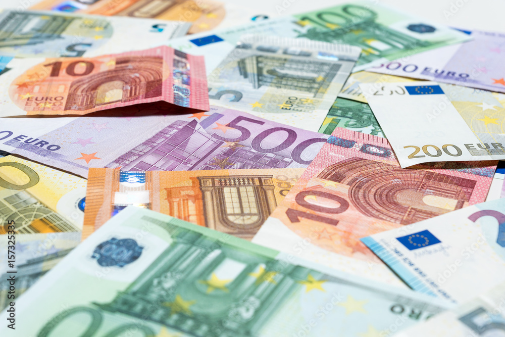 Euro banknote money finance concept cash