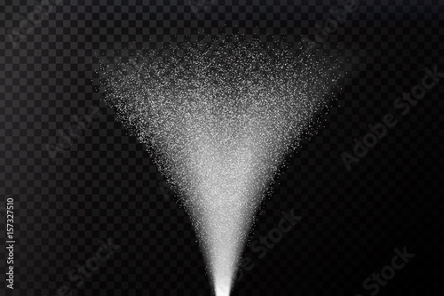 Vector realistic isolated spray effect on the transparent background.