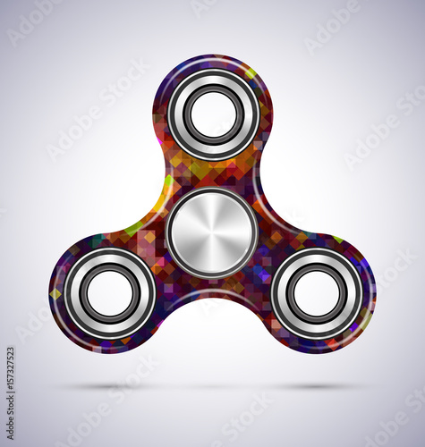 Spinner light blue mosaic design illustration