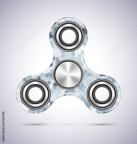 Spinner light blue mosaic design illustration
