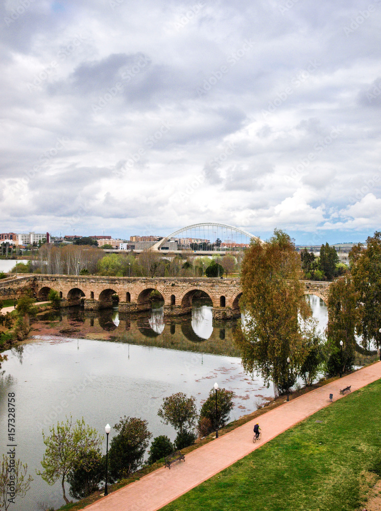Famous roman bridge of Merida, Spain