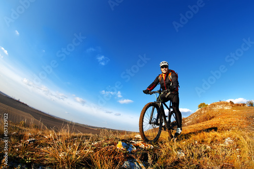 Photography Mountain Bike and blue sky background