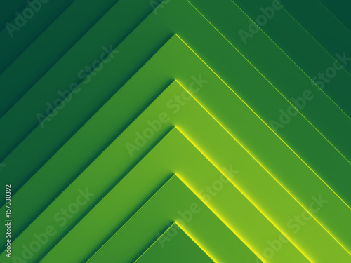 Fototapeta Naklejka Na Ścianę i Meble -  Green geometric abstract background image. 3D illustration. Works for text and website background, print and mobile application.