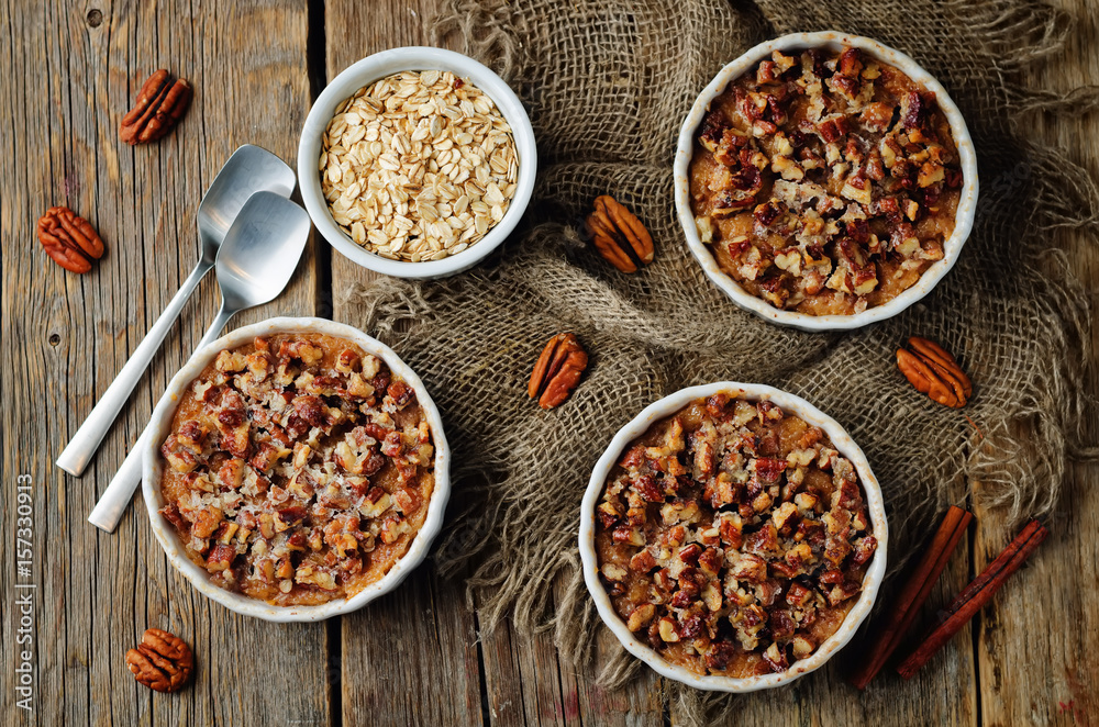 Sweet potato banana baked oatmeal with pecan crumb crust Sweet potato banana baked oatmeal with pecan crumb crust