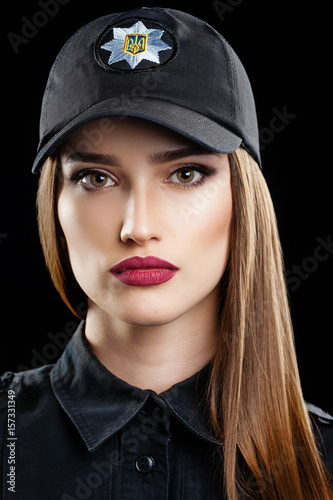 Portrait of a Ukrainian policewoman