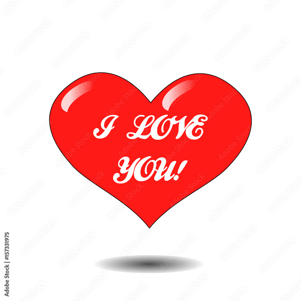 Vector red heart icon. Illustration isolated. Vector red heart icon. Illustration isolated.