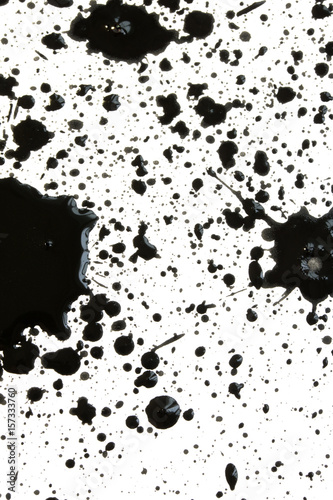 Black and White Abstract Paint Splatters