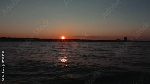 Sunset at sea photo