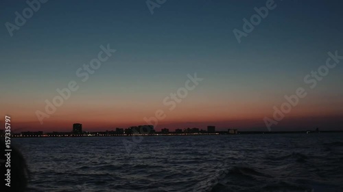 Sunset at sea photo