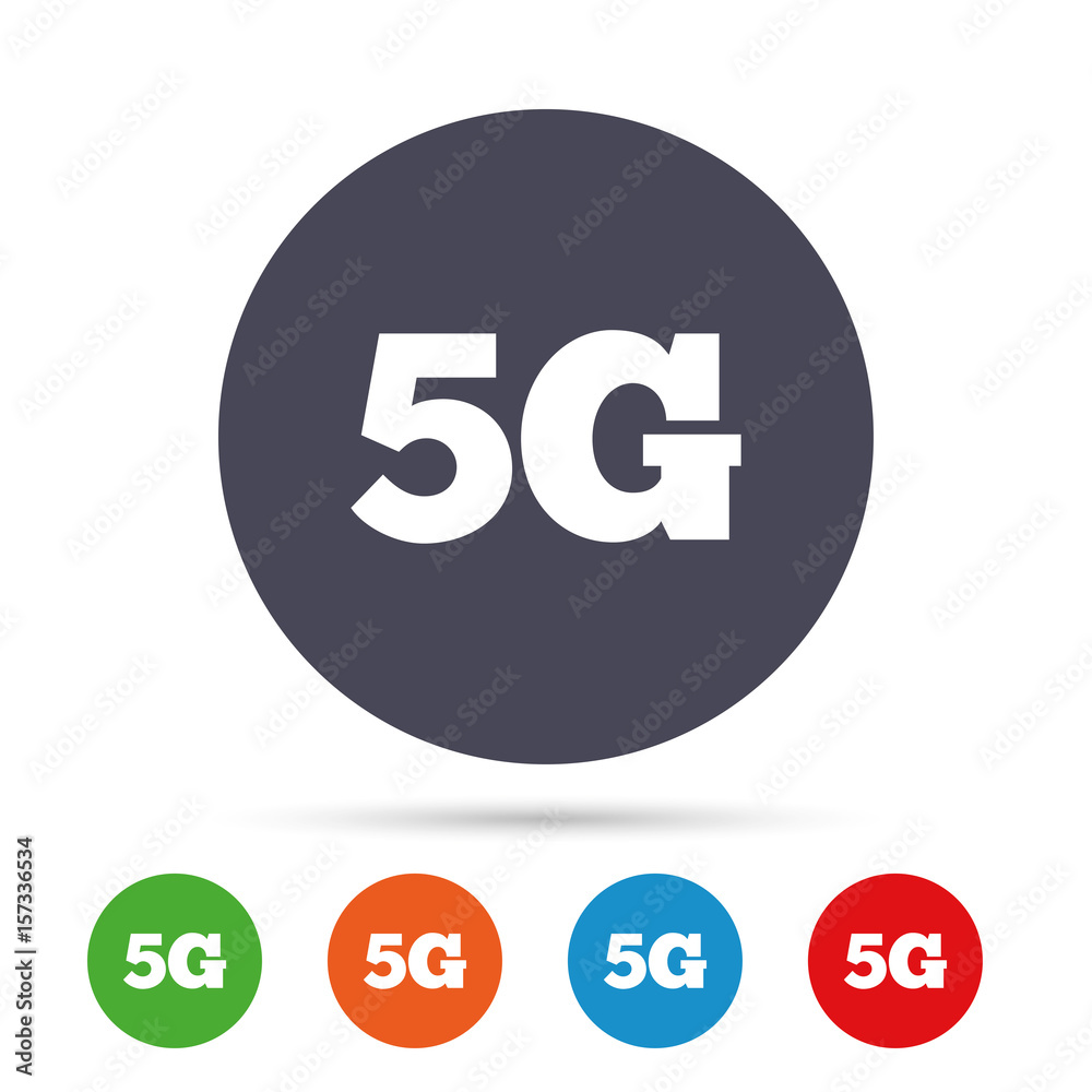 5G sign. Mobile telecommunications technology. 5G sign. Mobile telecommunications technology.