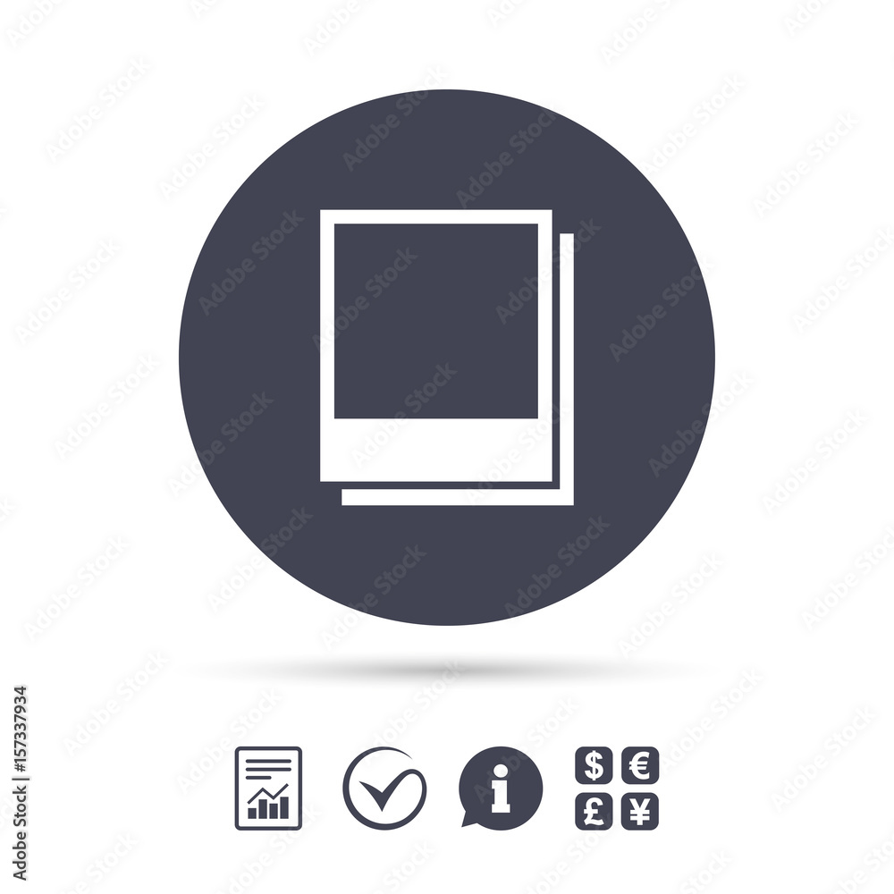 Photo frames template icon. Empty photography. Photo frames template icon. Empty photography.