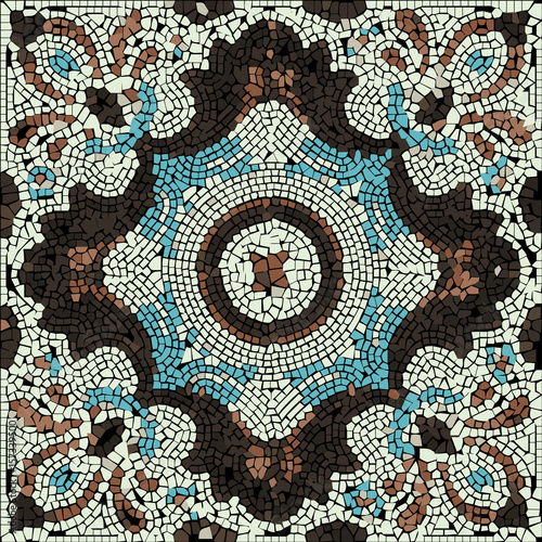 Vector  Ceramic Patterned Mosaic Smalt Majolica Illustration