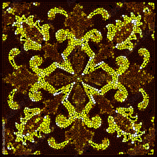 Vector  Ceramic Patterned Mosaic Smalt Majolica Illustration