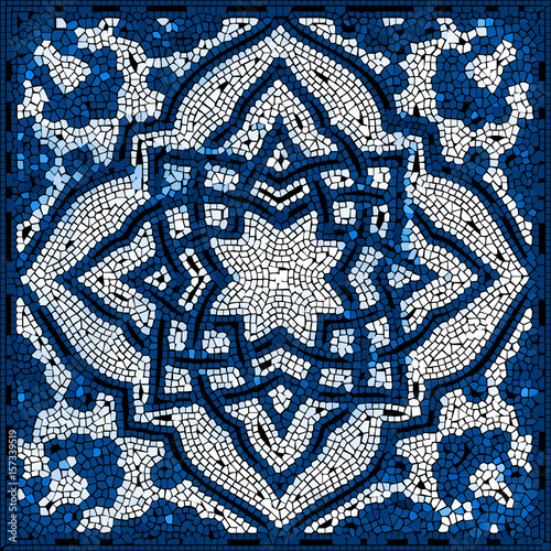 Vector  Ceramic Patterned Mosaic Smalt Majolica Illustration