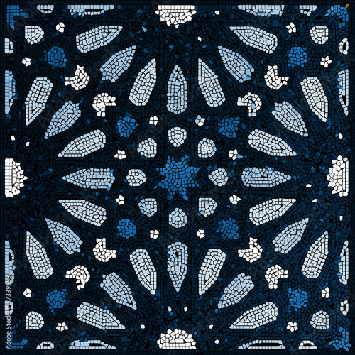 Vector  Ceramic Patterned Mosaic Smalt Majolica Illustration
