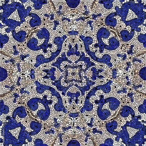 Vector  Ceramic Patterned Mosaic Smalt Majolica Illustration