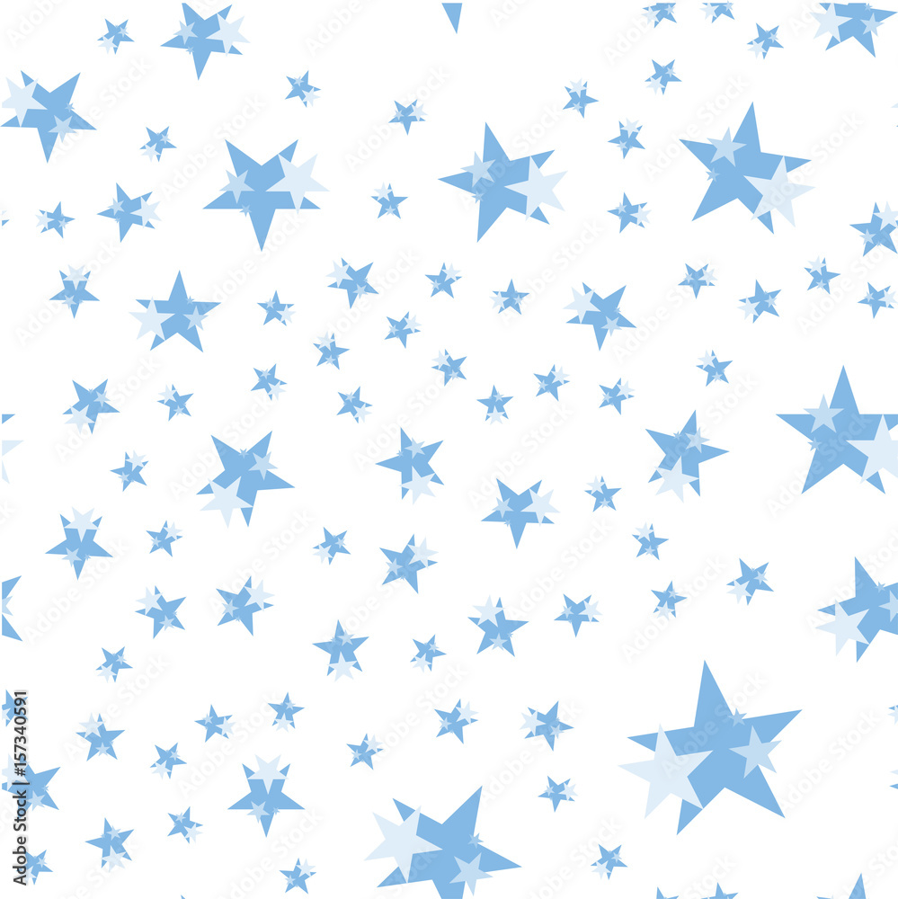 Seamless pattern, set stars on a white background. Flat vector illustration EPS 10