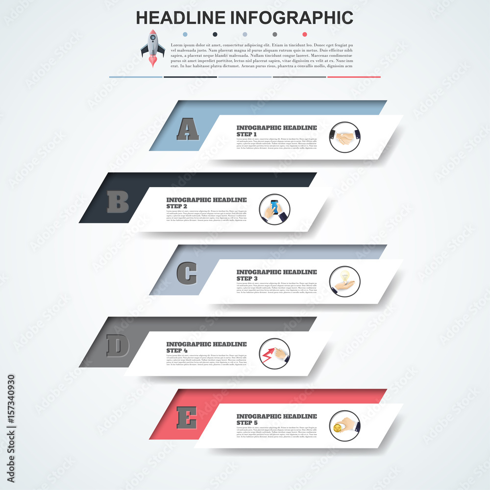 Fototapeta premium Abstract infographics number options template. Vector illustration. Can be used for workflow layout, diagram, business step options, banner, web design.