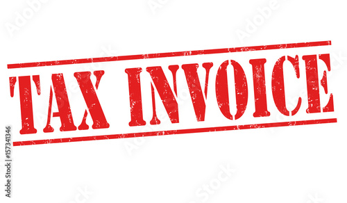 Tax invoice sign or stamp