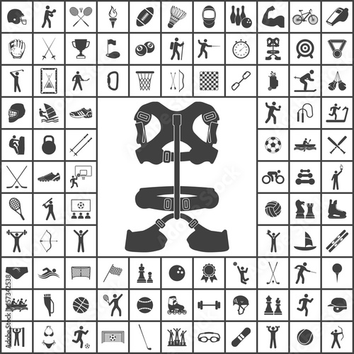 Climber belt icon.