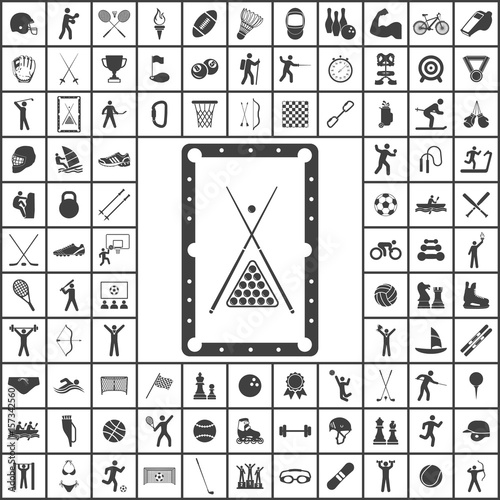 Pool table icon.