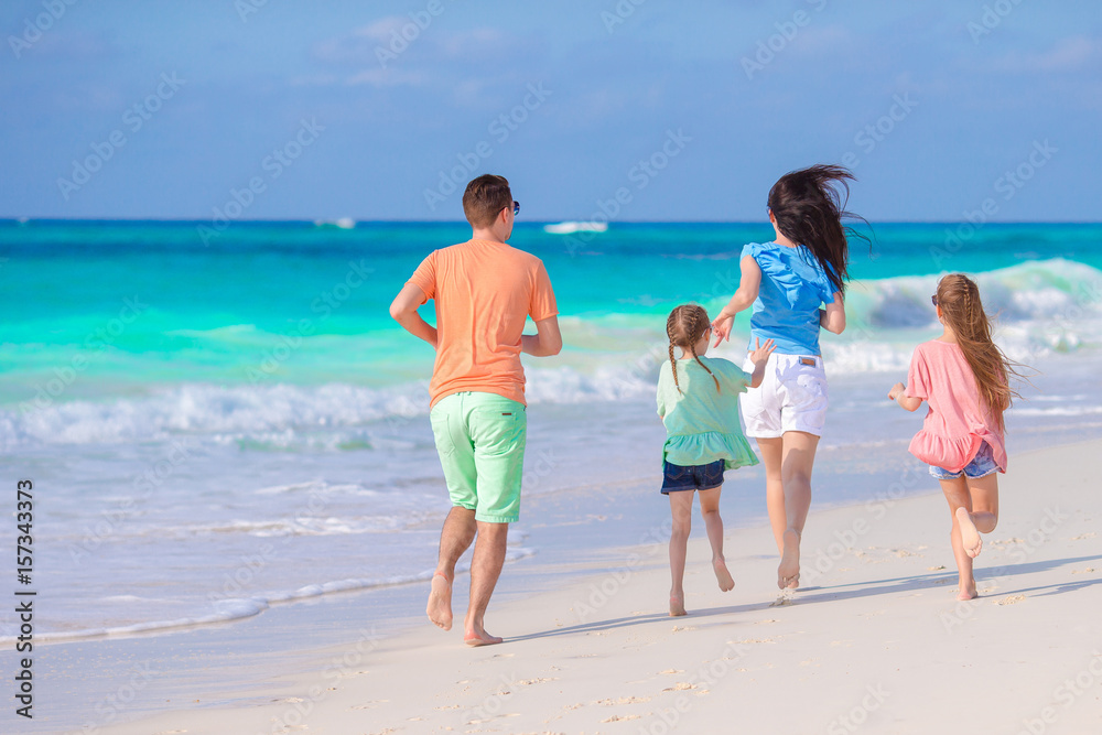 Young family on vacation have a lot of fun Young family on vacation have a lot of fun