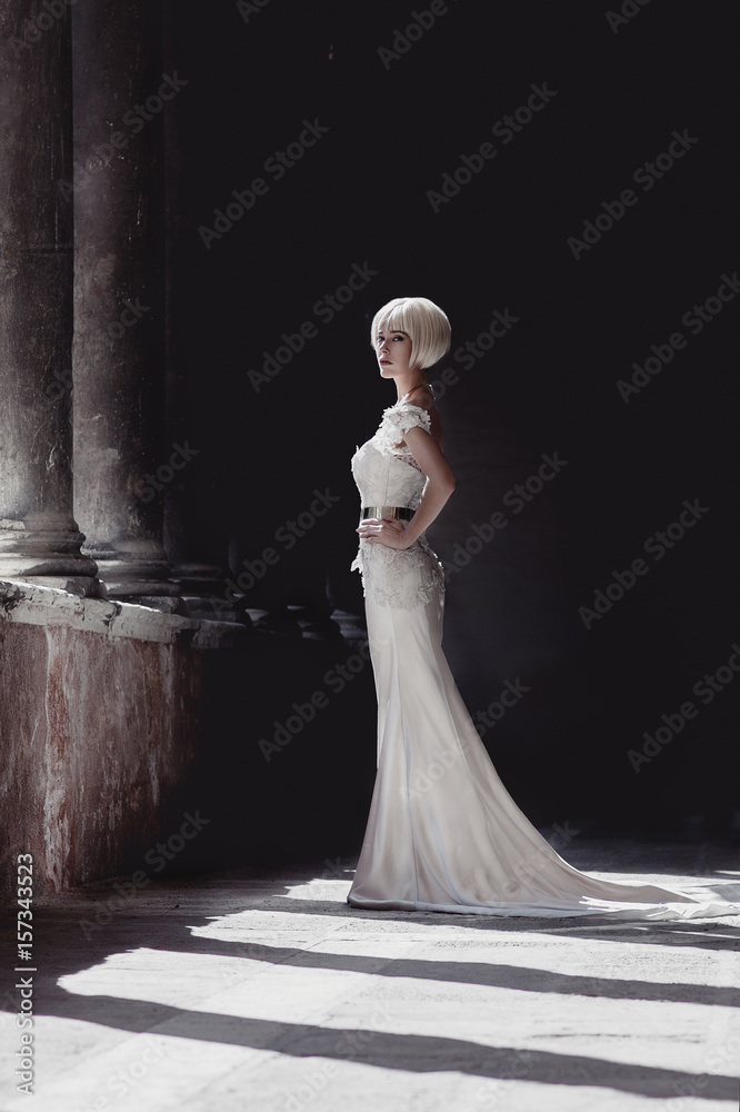 portrait of a fashion blonde bride portrait of a fashion blonde bride
